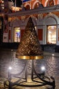 Latvia. Riga. Christmas tree in the Old Town of Riga. January 01, 2018