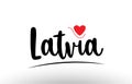 Latvia country text typography logo icon design