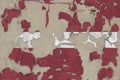 Latvia flag depicted in paint colors on old obsolete messy concrete wall closeup. Textured banner on rough background Royalty Free Stock Photo