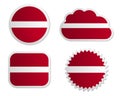 Latvia flag labels