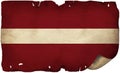 Latvia Flag On Old Paper