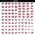 Latvia flag, vector illustration Royalty Free Stock Photo