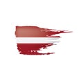 Latvia flag, vector illustration on a white background. Royalty Free Stock Photo