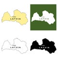 Latvia map icon design Royalty Free Stock Photo