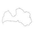 Latvia map icon vector