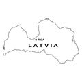 Latvia map icon Royalty Free Stock Photo