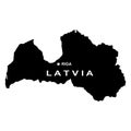Latvia map icon Royalty Free Stock Photo