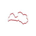 latvia map icon vector symbol element Royalty Free Stock Photo