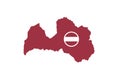 Latvia outline map country shape state borders national symbol flag