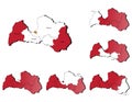 Latvia provinces maps