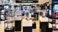 Shelves with popular cosmetics variety brand in the shopping mall