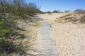 Latvia, Riga, Bolderaya. A walking path between the dunes Royalty Free Stock Photo