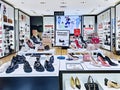 ALDO retail fashion store with shoes, boots, sandals, handbags and accessories in modern commercial Alfa shopping mall