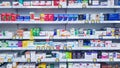 Pharmacy shop with medicines vitamins supplement