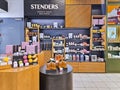 Shelves with popular STENDERS Bath and Body Care cosmetics in the Stockmann shopping mall in Riga