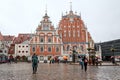 Latvia. Town Hall Square in the Old Town of Riga. Christmas in Riga. January 01, 2018