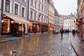 Latvia. Streets of the Old Town in Riga for Christmas. January 01, 2018