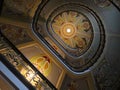 Latvia, 24th of February, 2023, Spiral staircase at Art Nouveau Museum Riga