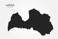 Latvia vector map. isolated geographic template of european country