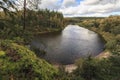 Latvia, Vidzeme Livonia, Gauja National Park, Cesis, Erglu klintis Eagle Rock and Gauja river