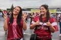 Latvian basketball fans Royalty Free Stock Photo