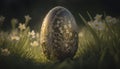 Latvian easter egg in the meadow