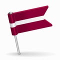 Latvian flag map pointer layout. Vector illustration. Royalty Free Stock Photo