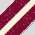 Latvian grunge flag. Vector illustration. Royalty Free Stock Photo