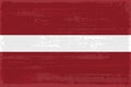 Latvian flag icon with grunge texture. Royalty Free Stock Photo