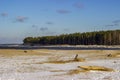 The Latvian river Gauja flows into the Baltic Sea Royalty Free Stock Photo