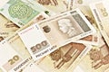 Latvian State five hundred lats banknotes.