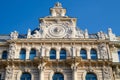 Latvian tourist landmark attraction - Art Nouveau style architecture - building fasade of Riga city, Latvia