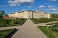 Latvian tourist landmark attraction - French garden and Rundale palace, Pilsrundale, Latvia Royalty Free Stock Photo