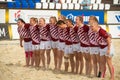 Latvian women`s national rugby team Royalty Free Stock Photo