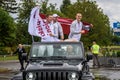 Latvian 3x3 basketball team, Tokyo Olympics gold medalists arrives at Riga International Airport Royalty Free Stock Photo