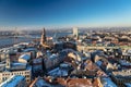 Latvias Capital - Riga from a bird's eye view Royalty Free Stock Photo