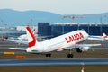 Lauda aircraft taking off from Vienna Airport, VIE