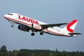 Lauda aircraft taking off from Vienna Airport, VIE