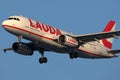 Lauda Airline plane taking off from airport