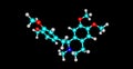 Laudanosine molecular structure isolated on black Royalty Free Stock Photo