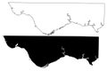 Lauderdale County, Alabama Counties in Alabama, United States of America,USA, U.S., US map vector illustration, scribble sketch