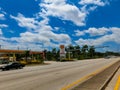 SHELL fuel and gas station in Lauderdale-by-the-Sea, USA . Royalty Free Stock Photo