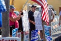 Republicans at vote counting protest outside Broward Country Supervisor of Elections Brenda Snipes` office Royalty Free Stock Photo