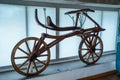 Laufmachine Karl von Drias earliest two-wheeler, or hobbyhorse in 1819 Royalty Free Stock Photo