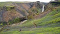 Laugavegur trail extended to Skogar Royalty Free Stock Photo