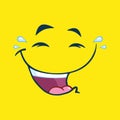 Laugh Cartoon Funny Face With Smiley Expression Royalty Free Stock Photo