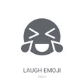 Laugh emoji icon. Trendy Laugh emoji logo concept on white background from Emoji collection Royalty Free Stock Photo