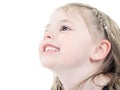 Laugh a little girl at the studio shooting Royalty Free Stock Photo