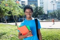 Laughing african american male student looking at camera Royalty Free Stock Photo