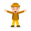 Laughing Archeologist Cartoon Character Royalty Free Stock Photo